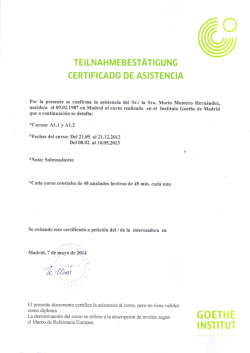 teilnahmebestátigung certificado de asistencia - Mario Montero