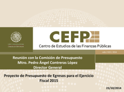 Reunión con la Comisión de Presupuesto y Cuenta Pública - CEFP