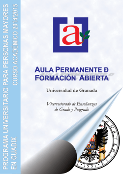 programa del curso 2014/2015 - Universidad de Granada