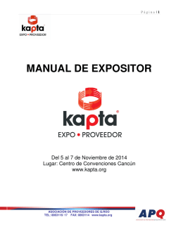 MANUAL DE EXPOSITOR - Kapta Expo Proveedor Cancún