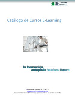 Catálogo de Cursos E-Learning - Entrenamiento Ejecutivo CCL