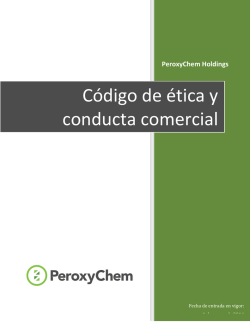 Código de ética y conducta comercial - PeroxyChem