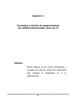 Capítulo 3 Conceptos y teorías de aseguramiento de - UNAM