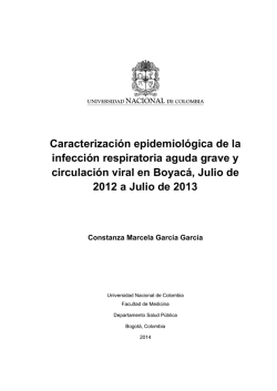 Caracterizaci&oacute;n epidemiol&oacute;gica de la infecci&oacute;n respiratoria aguda