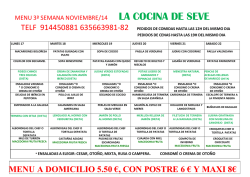 MENU SEMANAL 4 OCTUBRE DE 2014.pdf - La Cocina de Seve