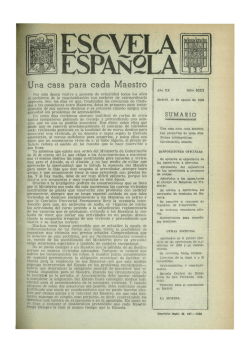 Escuela española - Año XX, núm. 1033, 12 de agosto de 1960