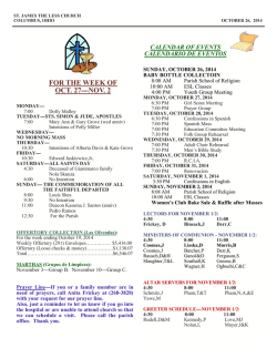 This Weeks Bulletin - St James The Less Catholic Church Columbus