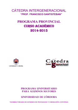 cátedra intergeneracional - Universidad de Córdoba