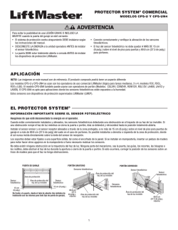COMMERCIAL PROTECTOR SYSTEM MODELS CPS-U - LiftMaster
