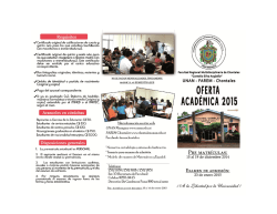 Triptico de la oferta 2015 - UNAN – FAREM – Chontales