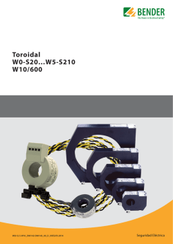 Toroidal W0-S20…W5-S210 W10/600 - Bender