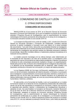 BOCYL n.º 211 3-noviembre-2014 - ANPE Castilla y León