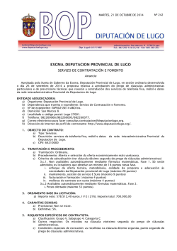 B.O.P. DE 21/10/2014 - Deputación de Lugo