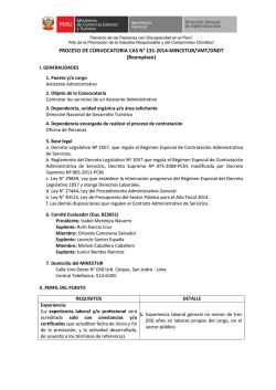CAS Nro. 131-2014-MINCETUR/VMT/DNDT - Ministerio de