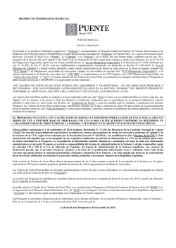 PUENTE VCP - Clase 1 Prospecto Informativo (PDF) - Bancor