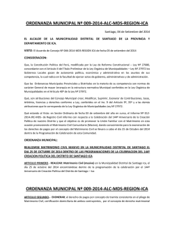 OM-009-2014 - Municipalidad Distrital Santiago