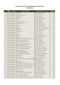 devolucion de tasa- rnp-desembolsos en efectivo al 09/10/2014 - Osce