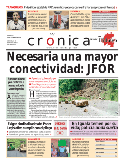 Versión Impresa - La Crónica de Hoy en Hidalgo