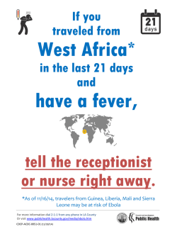 tell the receptionist or nurse right away. - Department of Public Health