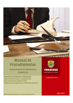 Departamento de Almacenes e Inventarios - Gobierno del Estado de