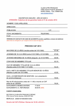  INSCRIPCION SEGURO - AÑO 2013/2014