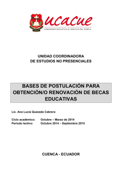 BASES DE POSTULACI&Oacute;N PARA OBTENCI&Oacute;N/O - EDUCACUE