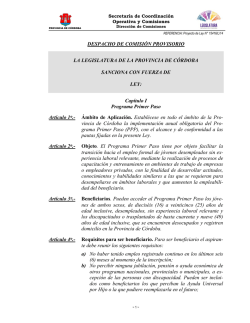 ley 15.416 - Gobierno de la Provincia de Córdoba
