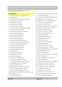 Archivo partituras de Bandas de M&uacute;sica y Charangas - Ono