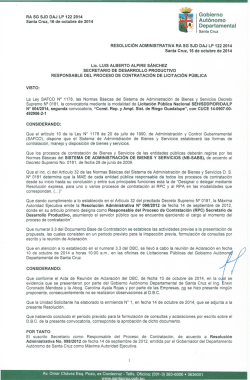 Gobierno Aut&oacute;nomo Departamental - Sistema de Contrataciones