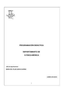 Programación Didáctica - Ministerio de Educación, Cultura y Deporte