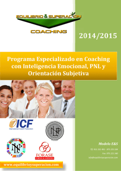 Programa Especializado en Coaching con Inteligencia Emocional