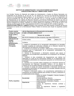 Convocatoria Pública y Abierta No. 018/2014 - Indaabin