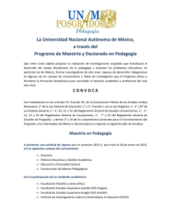 Maestría - Coordinación de Estudios de Posgrado - UNAM