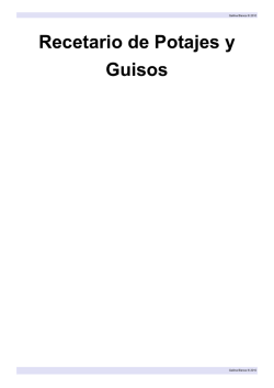 Recetario de Potajes y Guisos