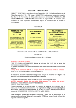 BASES DE LA PROMOCIÓN INFINITY SYSTEM S.L. con - Marca