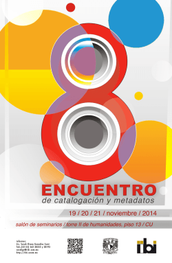 VIII Encuentro de Catalogación y Metadatos - Centro Universitario