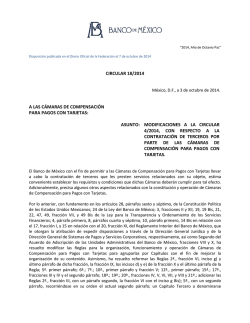 circular 18/2014 a las cámaras de compensación - Banco de México
