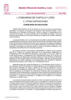 ORDEN EDU/915/2014 - Sede Electrónica | Junta de Castilla y León