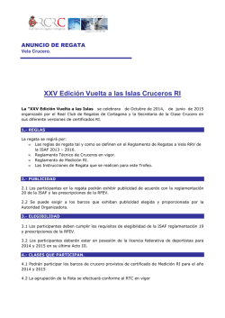 AR XXV Edici&oacute;n vuelta a las islas. - Real Club de Regatas Cartagena