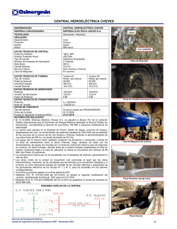 CENTRAL HIDROEL&Eacute;CTRICA CHEVES