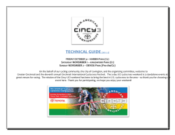 TECHNICAL TECHNICAL GUIDE - Cincinnati Cyclocross