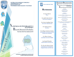 Programa de Ponencias - N&uacute;cleo Punto Fijo - Universidad del Zulia