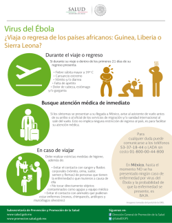 Hoja informativa viajeros_Ebola - Secretaría de Salud :: México