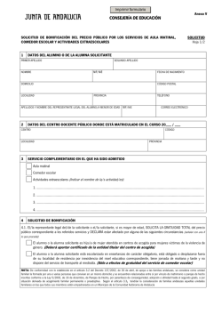 solicitud de bonificación - Junta de Andalucía