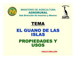 Guanos de las islas - Ministerio de Agricultura