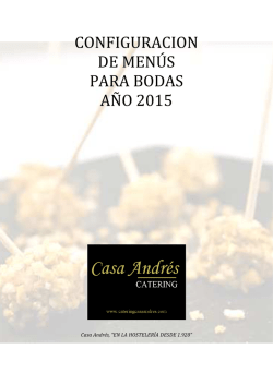 menús para bodas 2015 - Catering Casa Andrés
