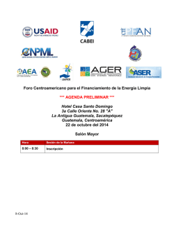 Foro Centroamericano para el Financiamiento de la - CTI-PFAN