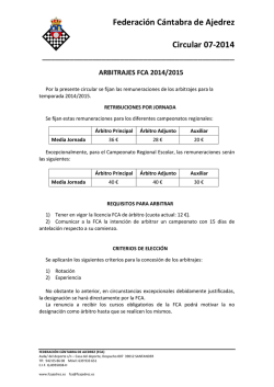[07/14] Arbitrajes FCA 2014/2015
