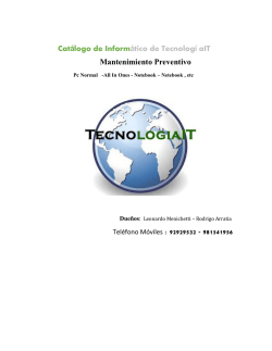 Catálogo de Informático de Tecnologí aIT - Tecnologiait