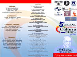 5a Semana Internacional de la Cultura Jur&iacute;dica y la Paz